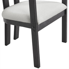 Portland Black/Snow White Arm Chair (Set of 2) - Ornate Home