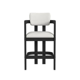 Portland Black/White Arm Barstool (Set of 2) - Ornate Home