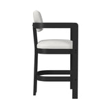 Portland Black/White Arm Barstool (Set of 2) - Ornate Home