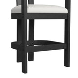 Portland Black/White Arm Barstool (Set of 2) - Ornate Home