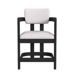 Portland Black/White Arm Counter Stool (Set of 2) - Ornate Home