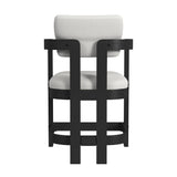 Portland Black/White Arm Counter Stool (Set of 2) - Ornate Home