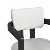 Portland Black/White Arm Counter Stool (Set of 2) - Ornate Home