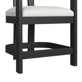 Portland Black/White Arm Counter Stool (Set of 2) - Ornate Home