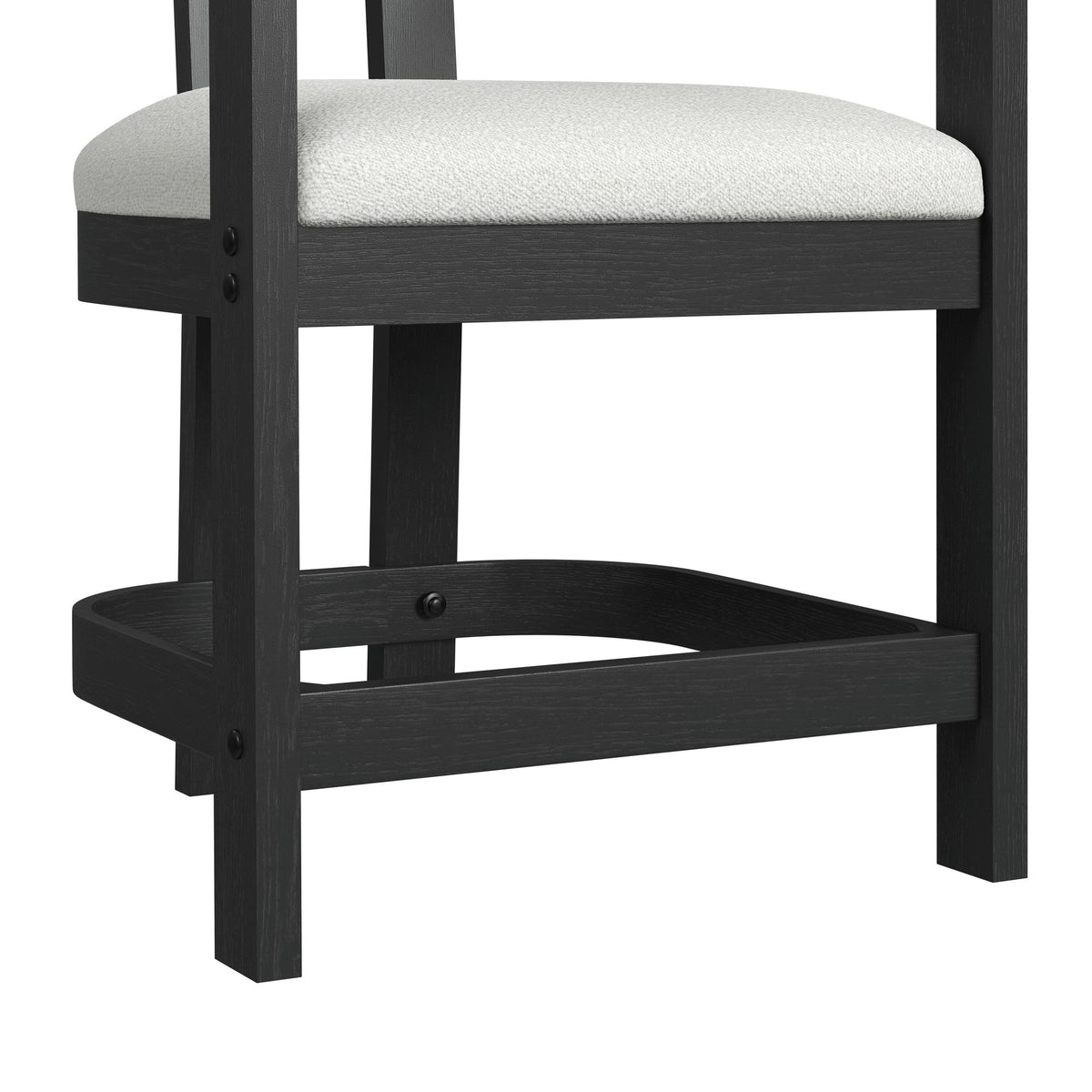 Portland Black/White Arm Counter Stool (Set of 2) - Ornate Home