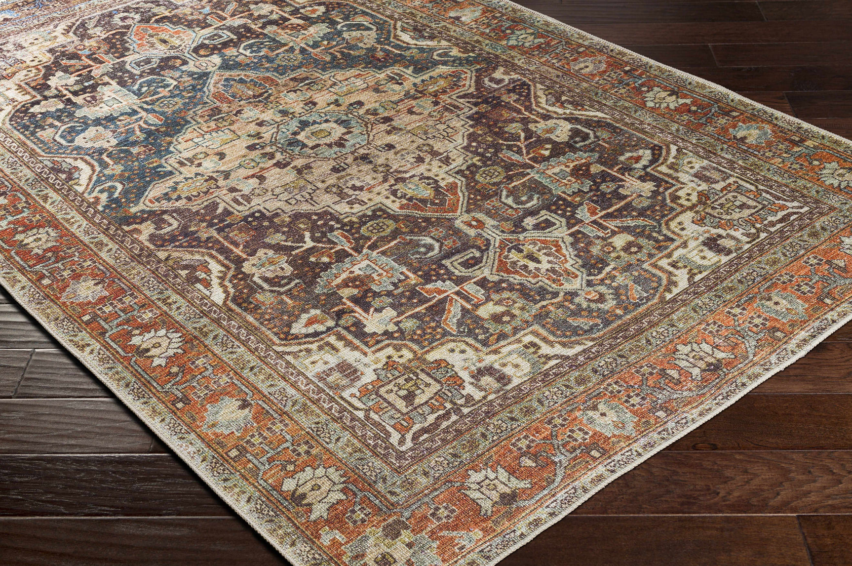 Portlaw Washable Area Rug - Ornate Home