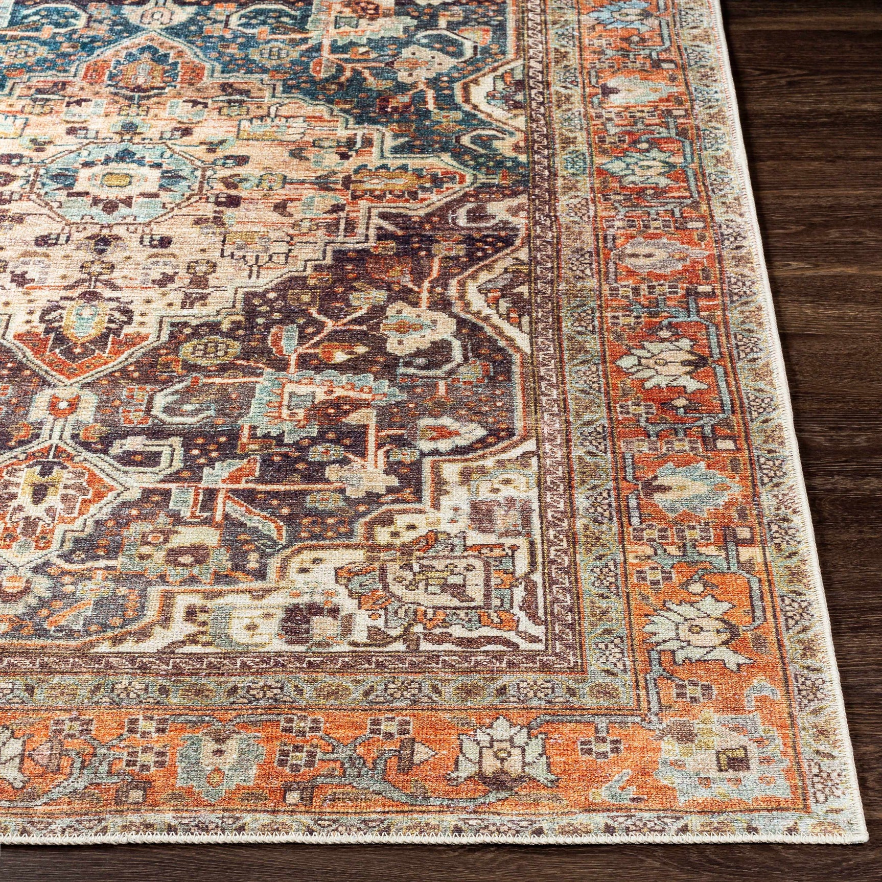 Portlaw Washable Area Rug - Ornate Home