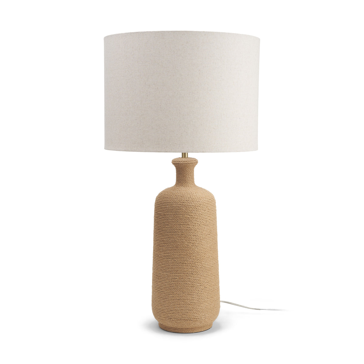 Portofino Cream Abaca Rope Bottle Table Lamp - Ornate Home