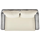 Portofino Patio 4-Person Conversation Set with Coffee Table with Cream Cushions - Ornate Home