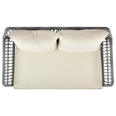 Portofino Patio 4-Person Conversation Set with Coffee Table with Cream Cushions - Ornate Home