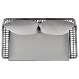 Portofino Patio 4-Person Conversation Set with Coffee Table with Grey Cushions - Ornate Home