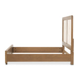 Portrait Sienna Brown Eastern King Panel Bed with LED Lights