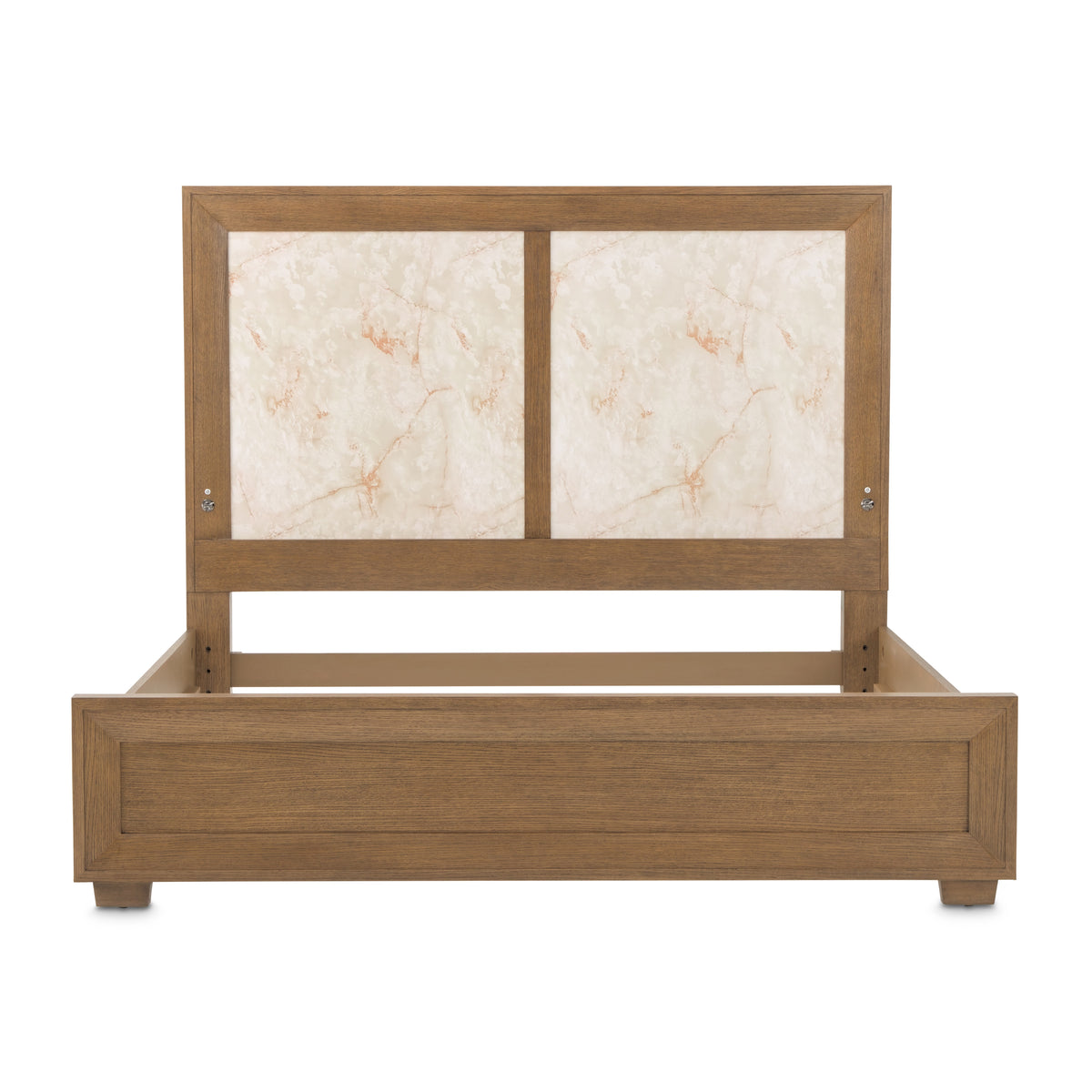 Portrait Sienna Brown Queen Panel Bed with LED Lights