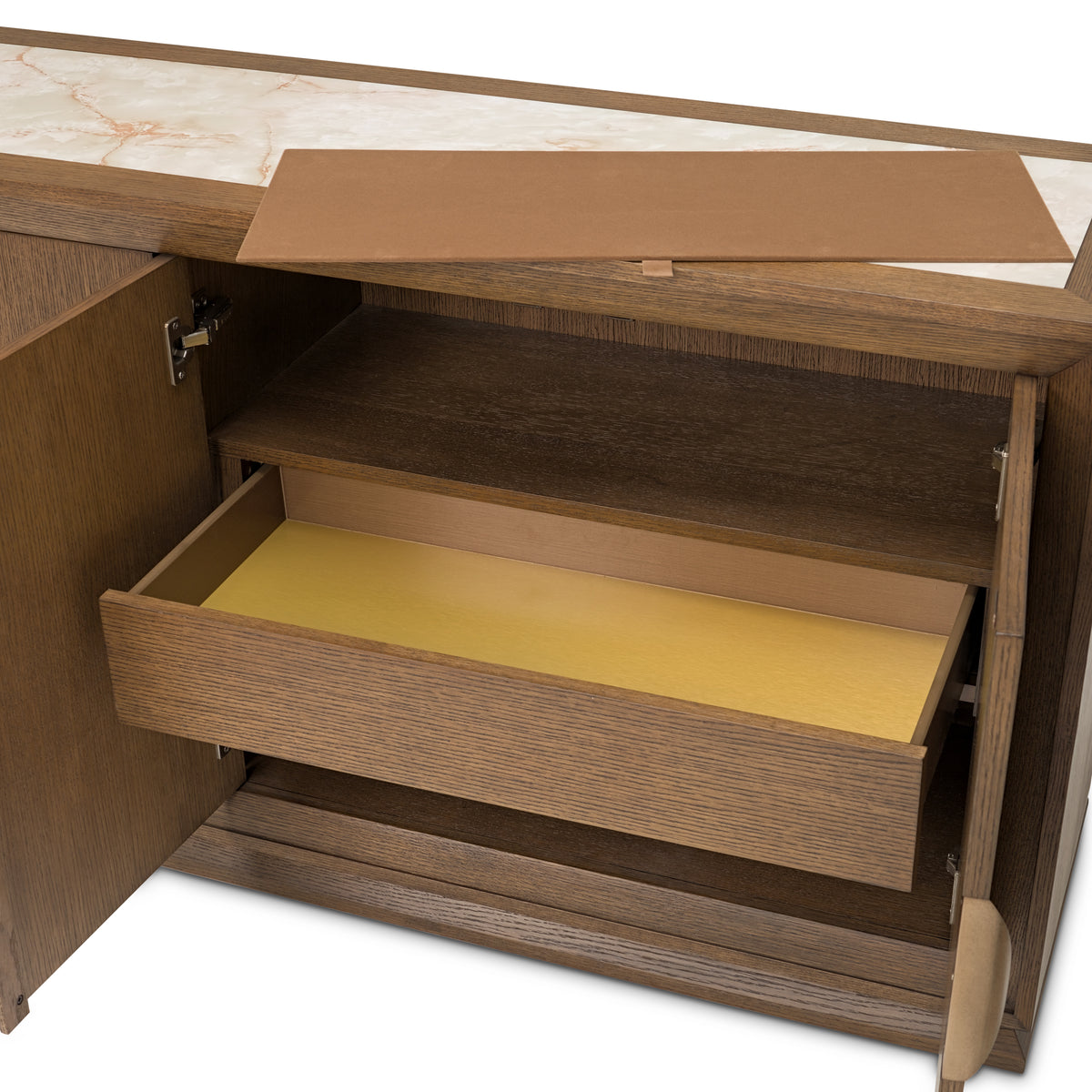 Portrait Sienna Brown Sideboard with LED Lights