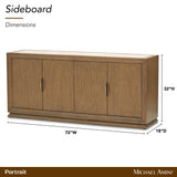 Portrait Sienna Brown Sideboard with LED Lights