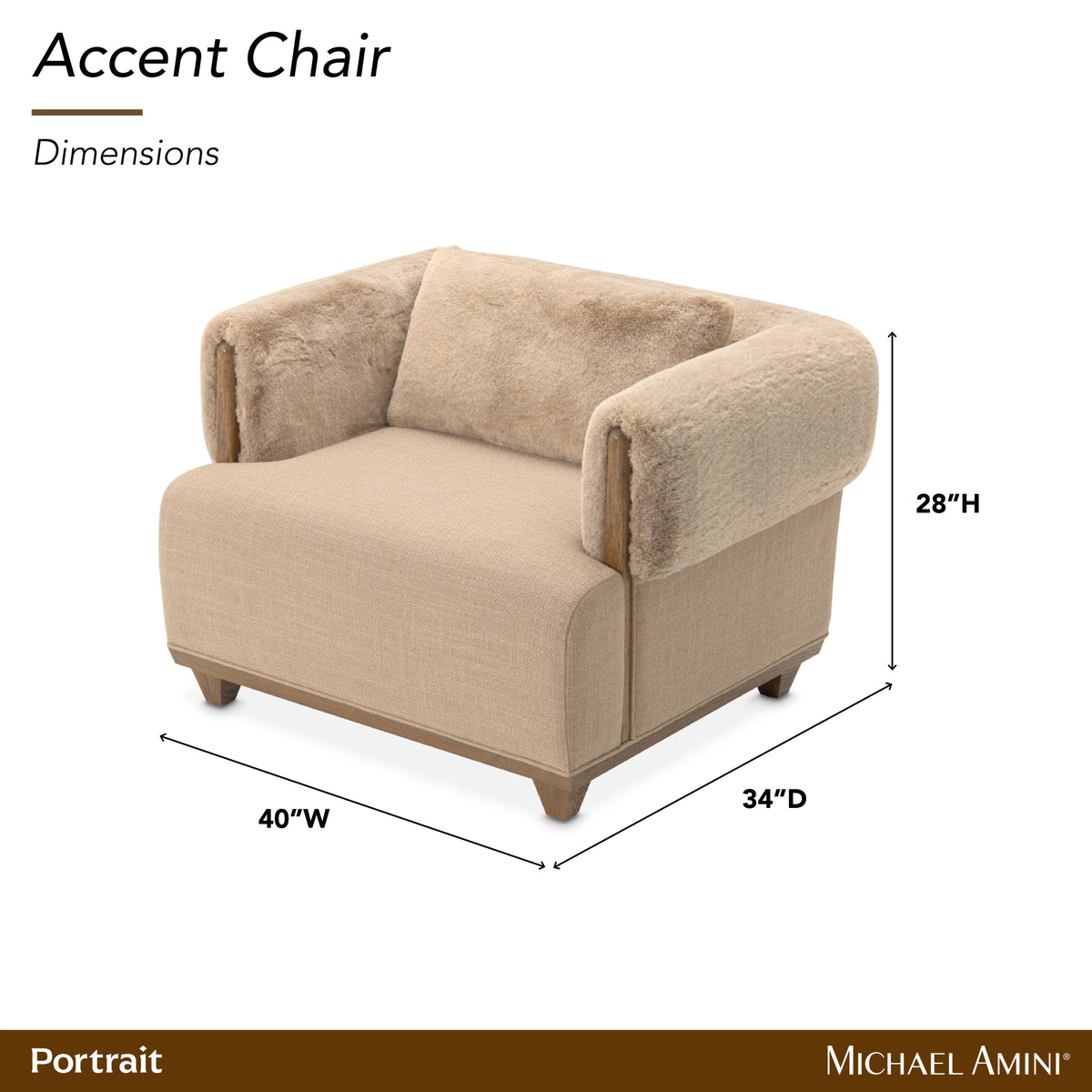 Portrait Sienna Brown/Toffee Accent Chair