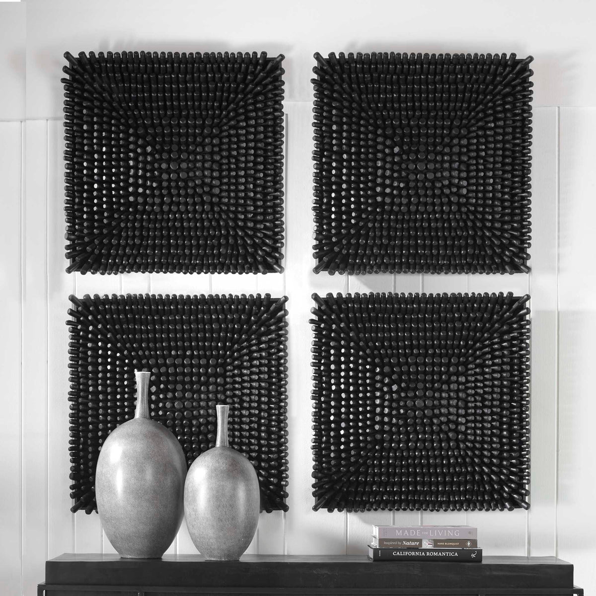Portside Black Wood Wall Panel - Ornate Home