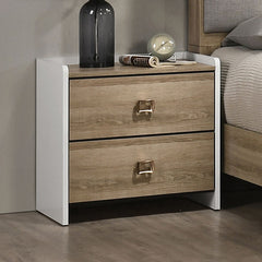 Posey Dusty Oak/White 4 Pc Queen Bedroom Set - Ornate Home
