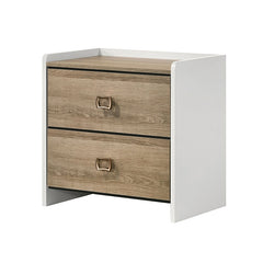 Posey Dusty Oak/White 4 Pc Queen Bedroom Set - Ornate Home