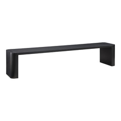 Post Black Large Dining Bench - Ornate Home