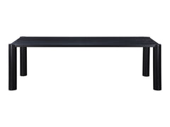 Post Black Large Dining Table - Ornate Home