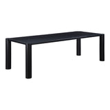 Post Black Large Dining Table - Ornate Home