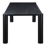Post Black Large Dining Table - Ornate Home