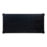 Post Black Large Dining Table - Ornate Home