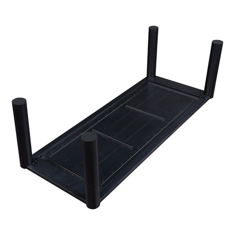 Post Black Large Dining Table - Ornate Home