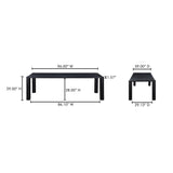 Post Black Large Dining Table - Ornate Home