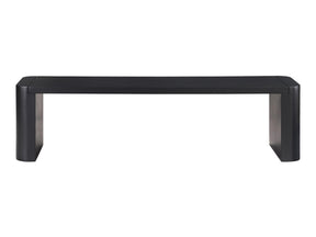 Post Black Small Dining Bench - Ornate Home