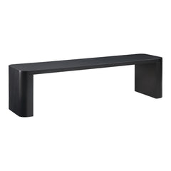 Post Black Small Dining Bench - Ornate Home