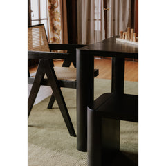 Post Black Small Dining Bench - Ornate Home