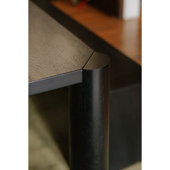 Post Black Small Dining Table - Ornate Home