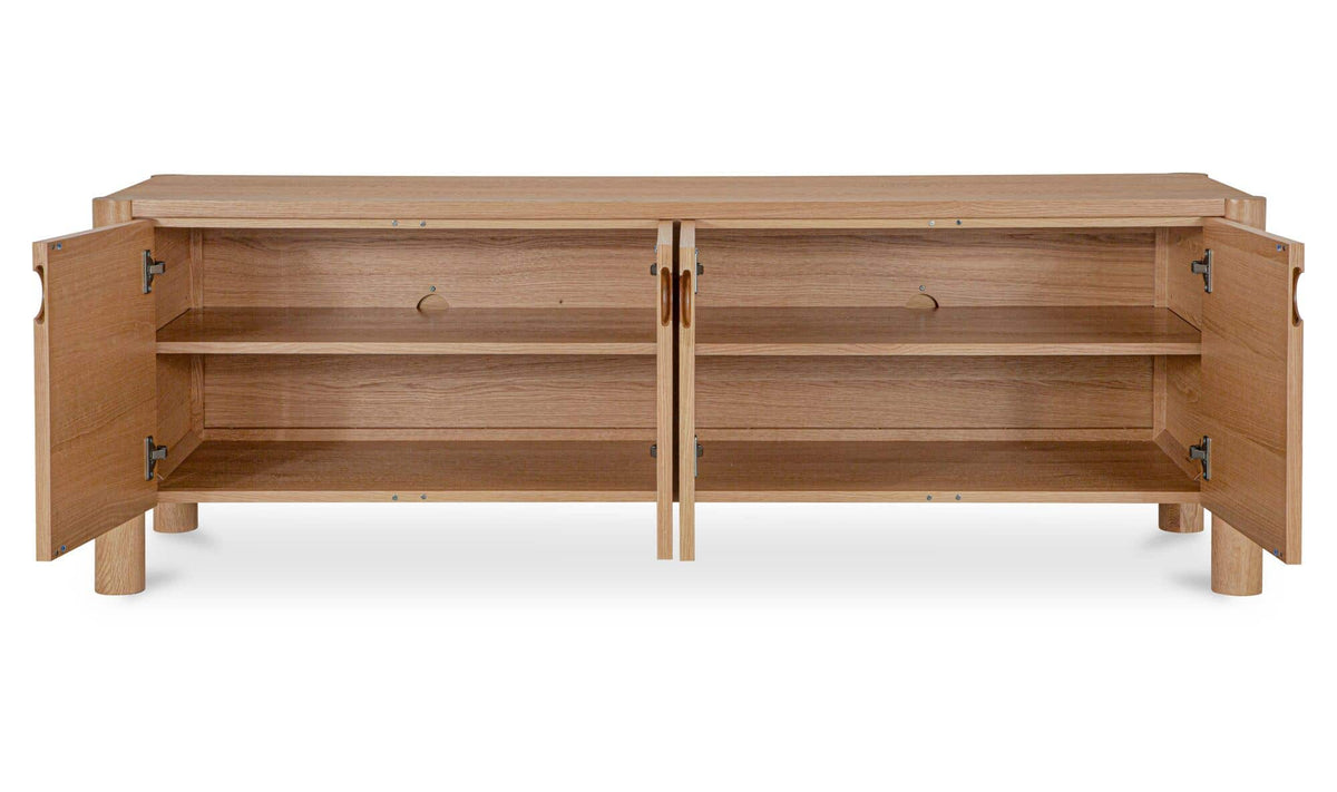 Post Natural Media Unit Oak - Ornate Home