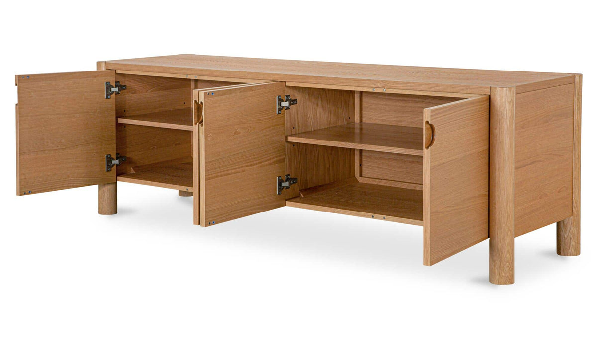 Post Natural Media Unit Oak - Ornate Home