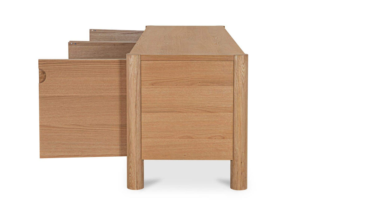 Post Natural Media Unit Oak - Ornate Home