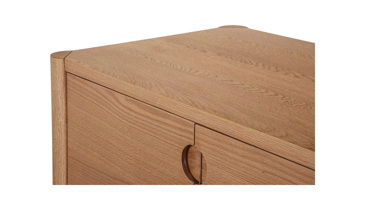 Post Natural Media Unit Oak - Ornate Home