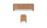 Post Natural Media Unit Oak - Ornate Home