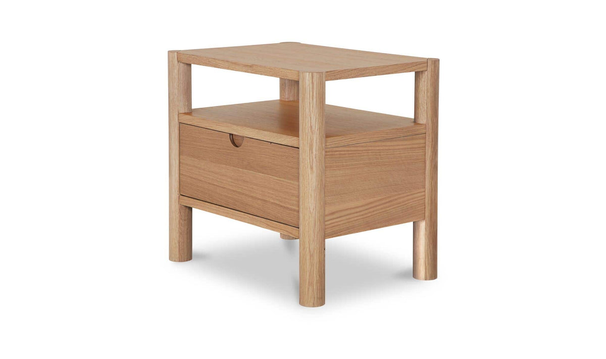 Post Natural Nightstand Oak - Ornate Home
