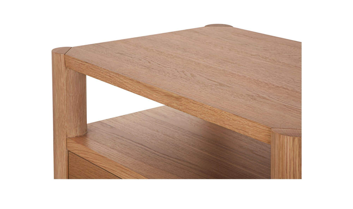 Post Natural Nightstand Oak - Ornate Home