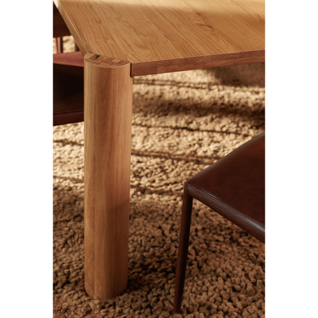 Post Natural Oak Small Dining Table - Ornate Home