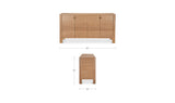 Post Natural Sideboard Oak - Ornate Home