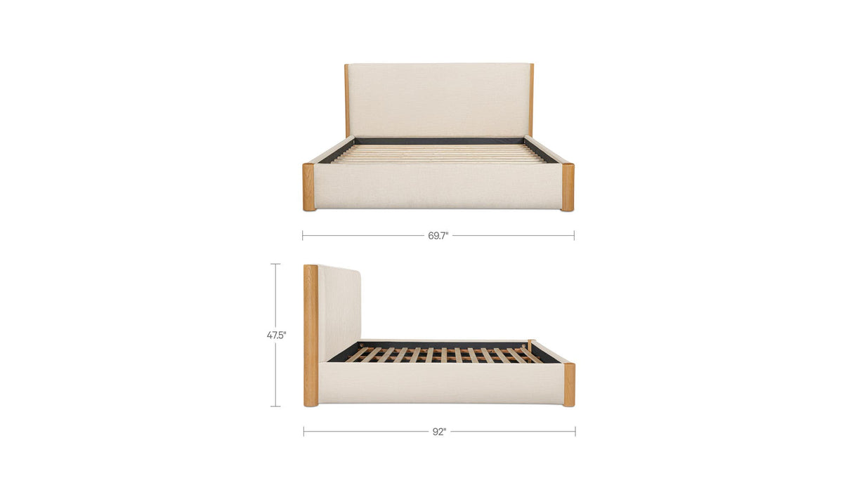 Post Oat Queen Bed Natural Oak - Ornate Home