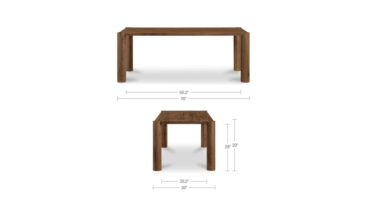 Post Walnut Small Dining Table