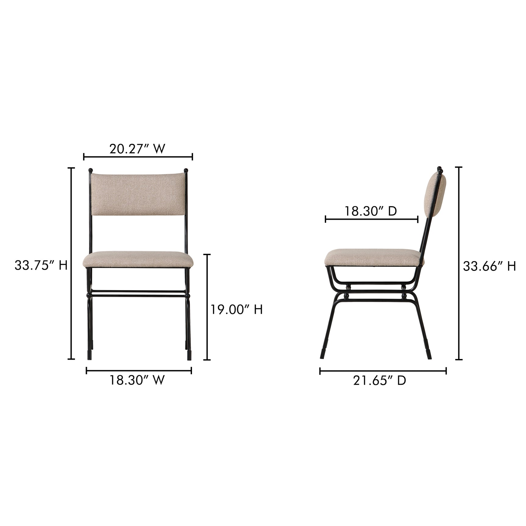 Posta Beige Dining Chair - Ornate Home