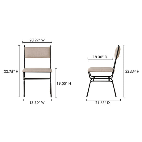 Posta Beige Dining Chair - Ornate Home