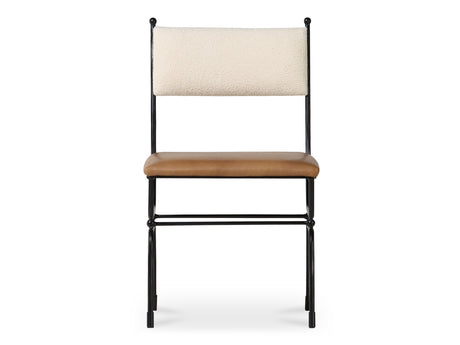 Posta Brown Leather Dining Chair - Ornate Home