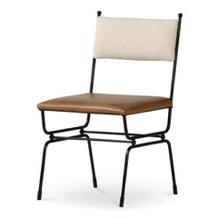 Posta Brown Leather Dining Chair - Ornate Home