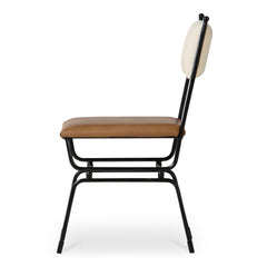 Posta Brown Leather Dining Chair - Ornate Home